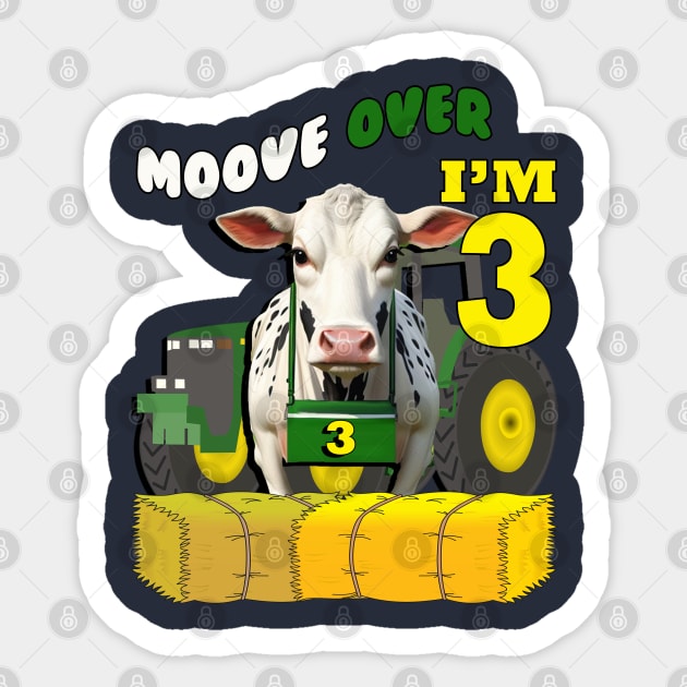 Kids Birthday 3 Year Old Farming Theme Sticker by tamdevo1